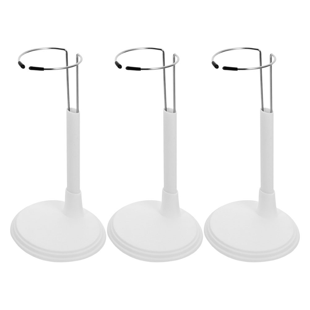 Action Figure Stand - Набор из 3 белых пластиковых регулируемых